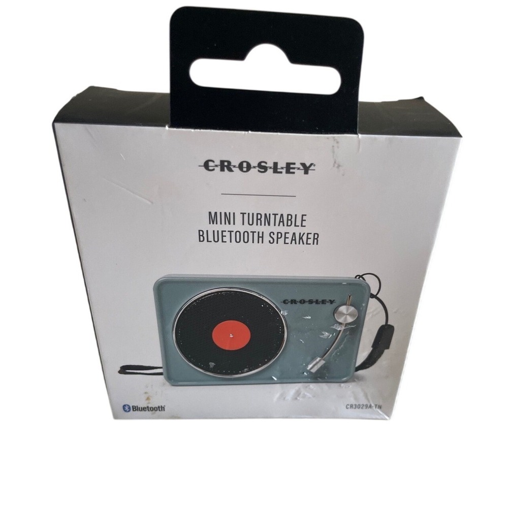 Crosley CR3029A TW Mini‎ Turntable Bluetooth Speaker Teal Rechargeable USB Retro